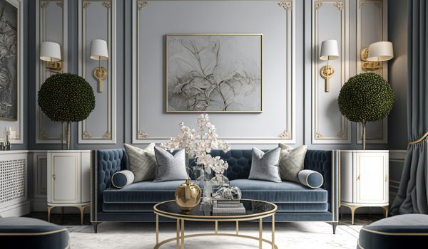 living-room-with-blue-sofa-gold-coffee-table